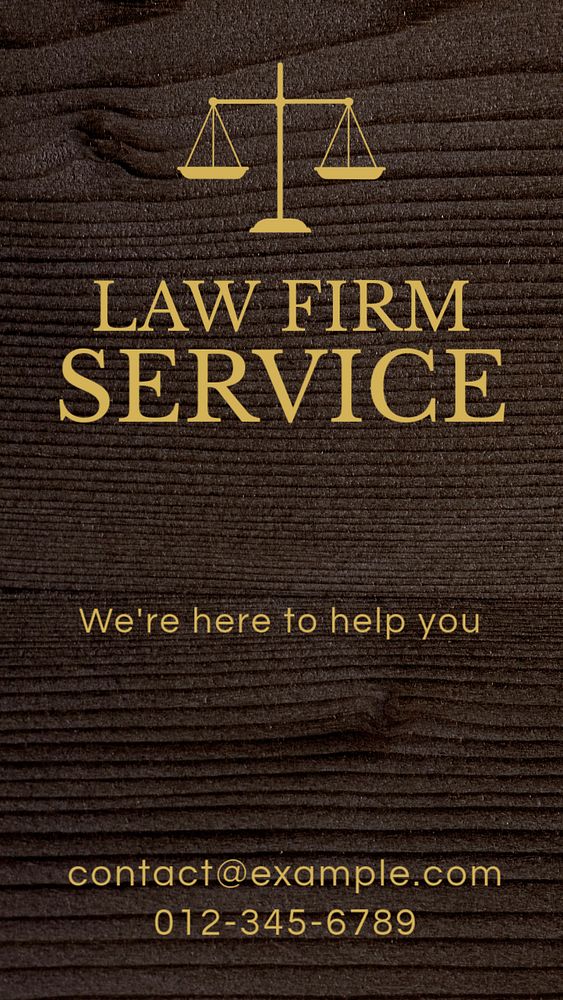 Law firm service social story template, editable design