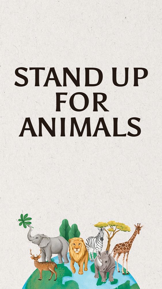 Stand for animals social story template, editable design