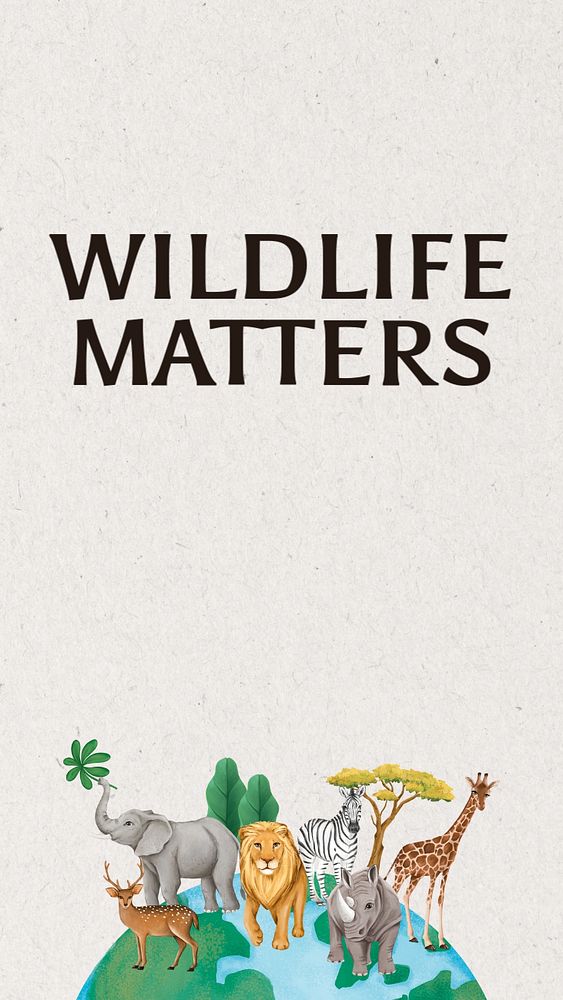 Wildlife matters social story template, editable design