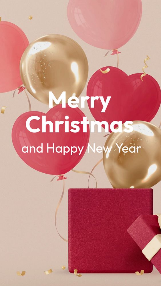 Merry Christmas  Instagram story template, editable text