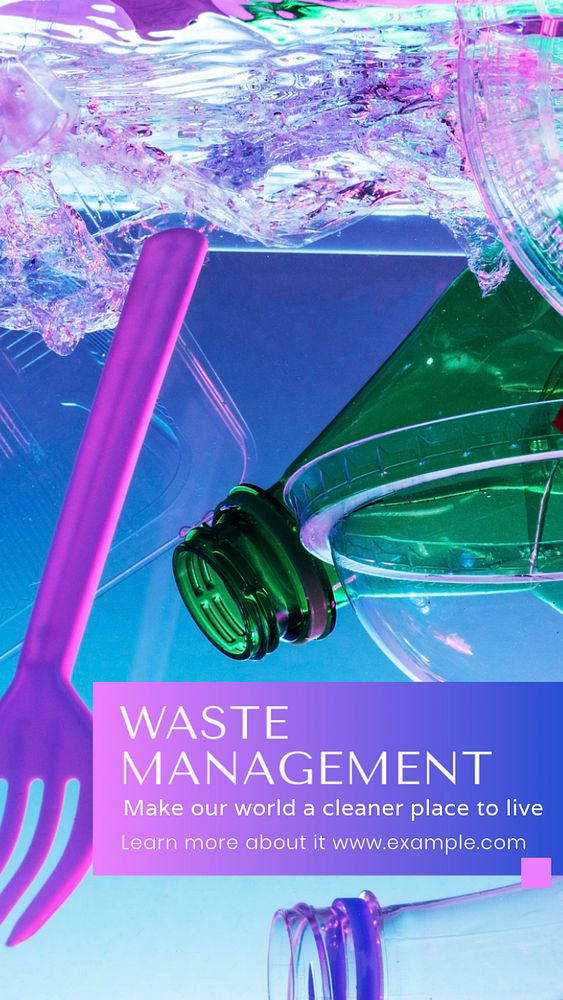 Waste management Instagram story template, editable text