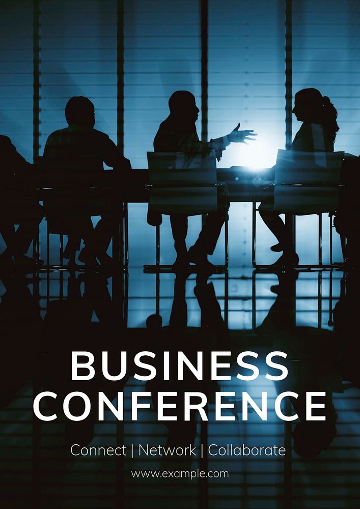 Business conference  poster template, editable text and design