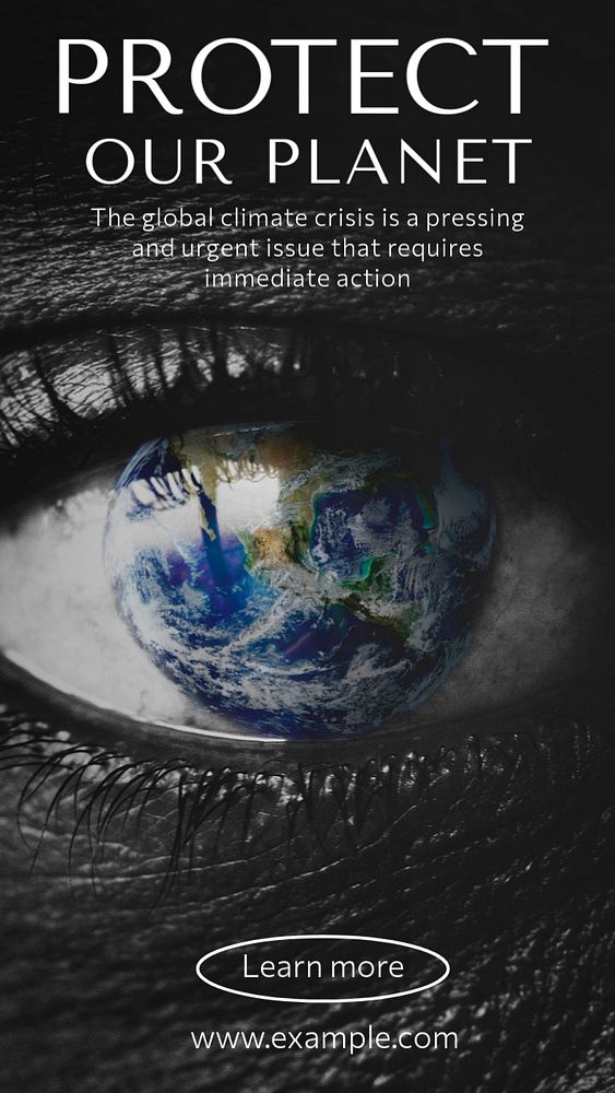 Protect our planet  Instagram story template, editable text