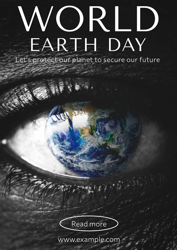 World Earth Day  poster template, editable text and design