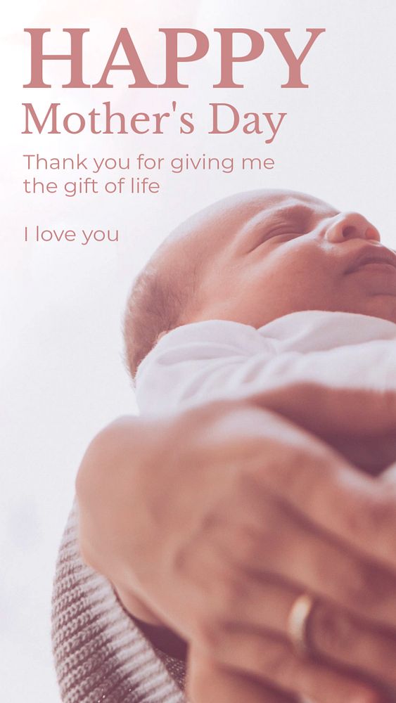 Happy mother's day  Instagram story template, editable text