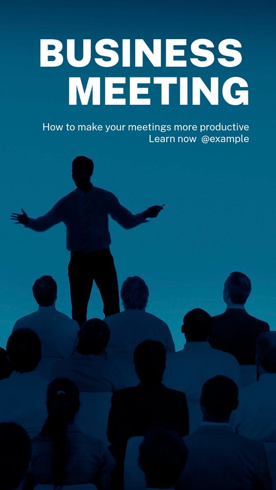 Business meeting Instagram story template, editable text