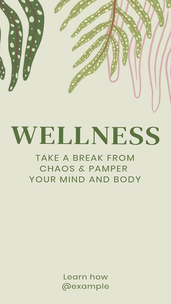 Wellness  Instagram story template, editable text