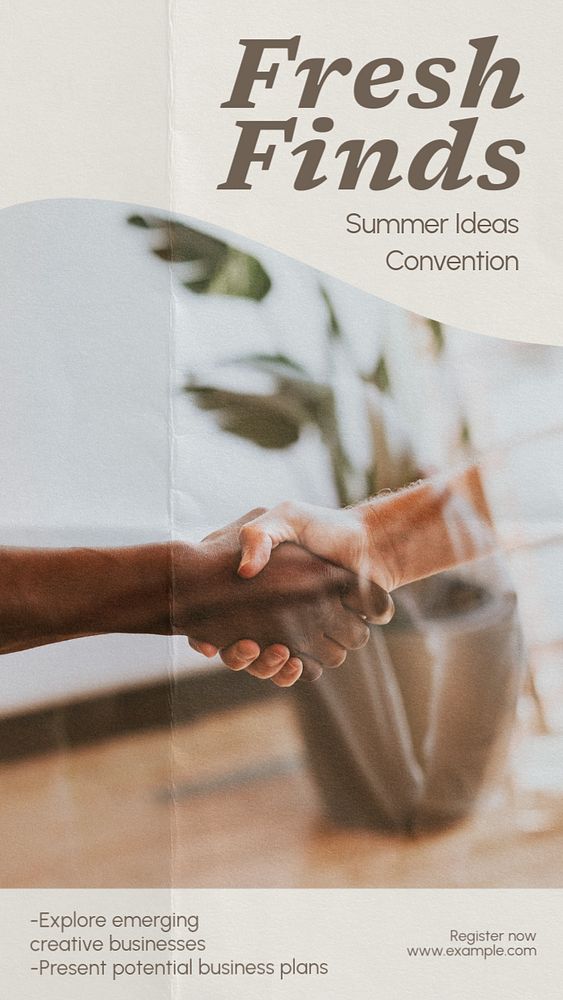 Business convention  Instagram story template, editable text