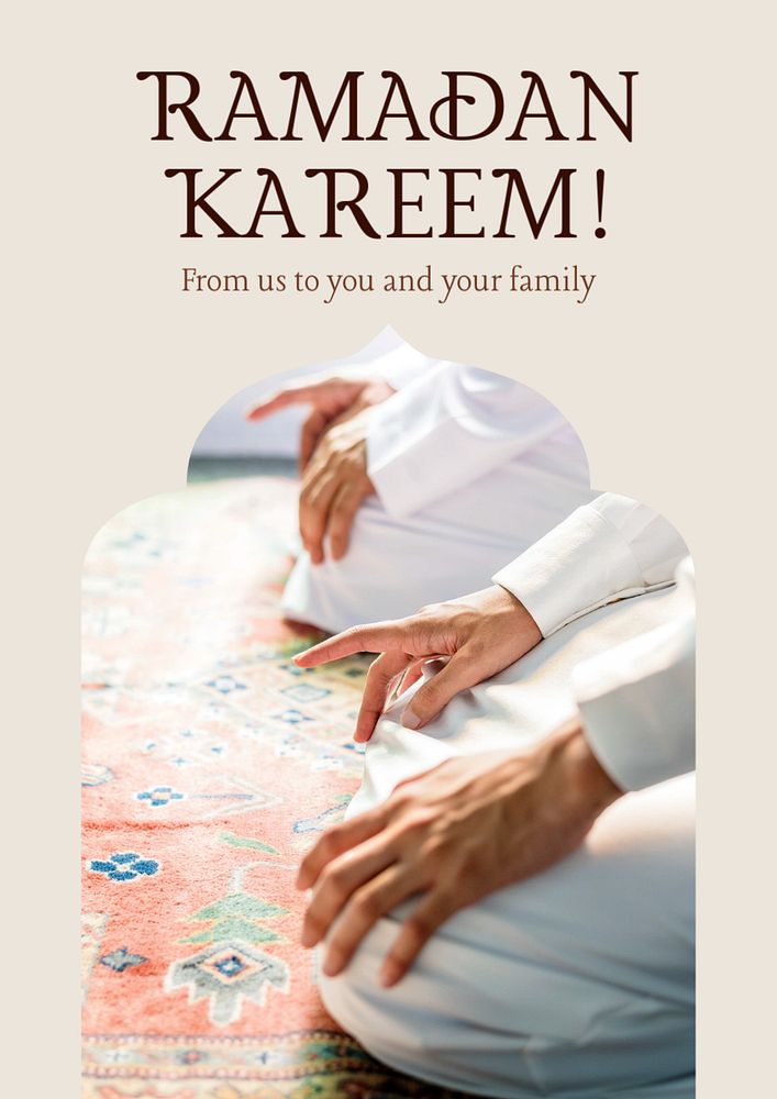 Ramadan Kareem  poster template, editable text and design