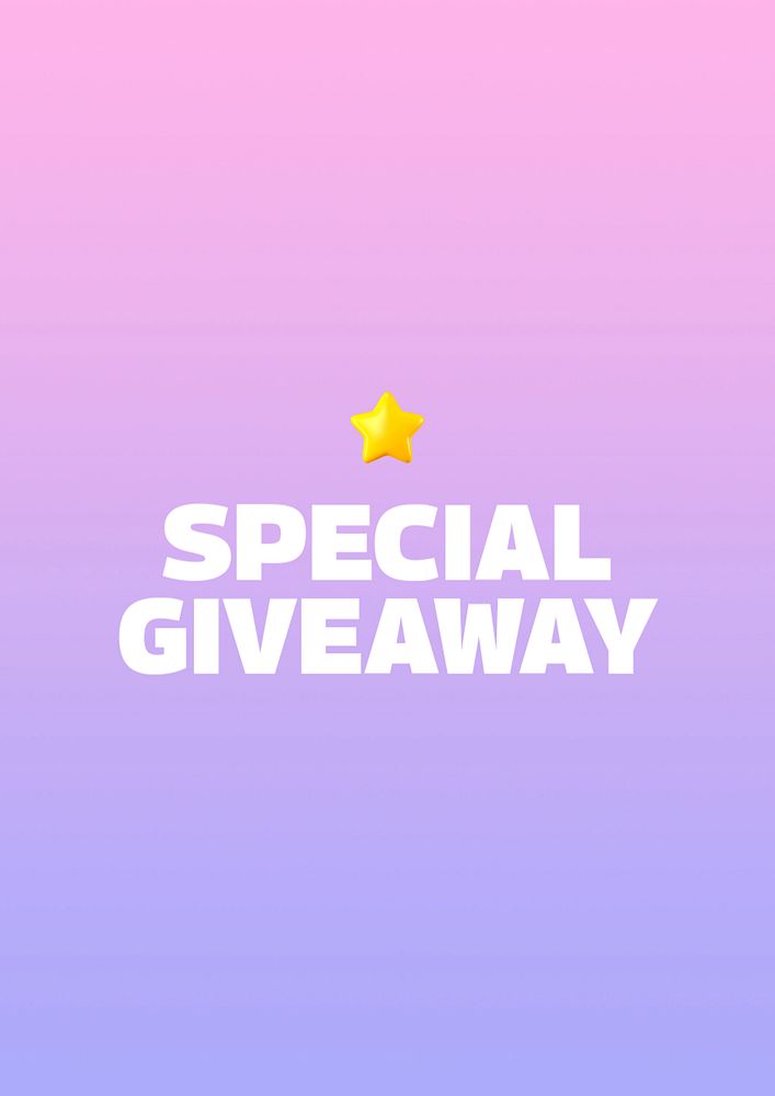 Special giveaway poster template, editable text