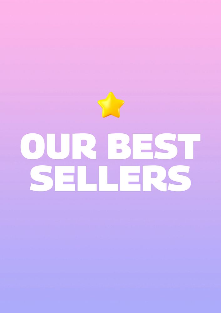 Our best sellers poster template, editable text