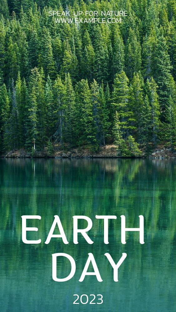 Earth day Instagram story template, editable text