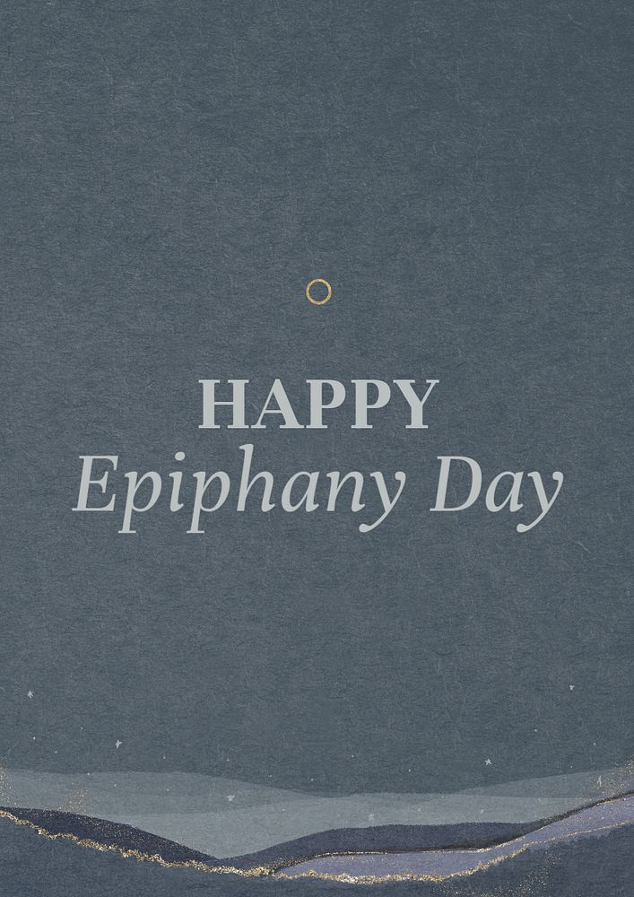 Happy Epiphany Day poster template, editable text