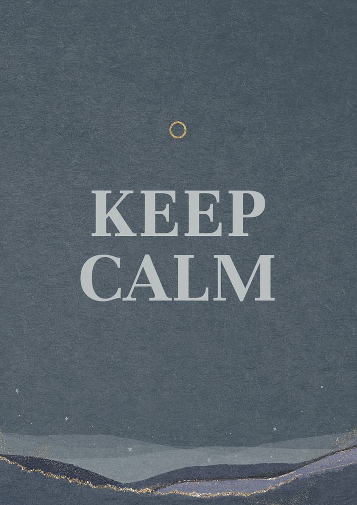 Keep calm poster template, editable text