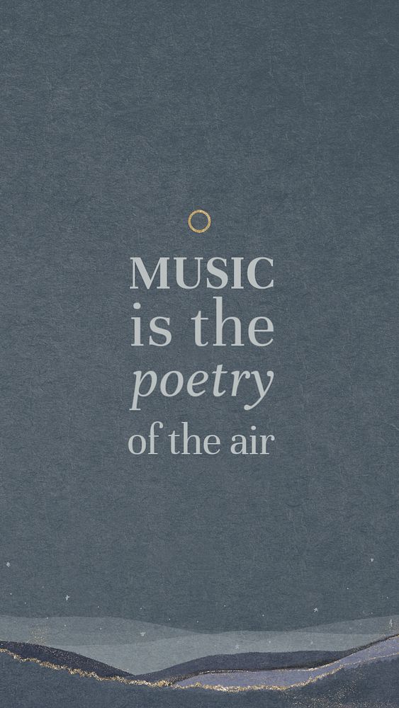 Music is the poetry of the air social story template, editable design