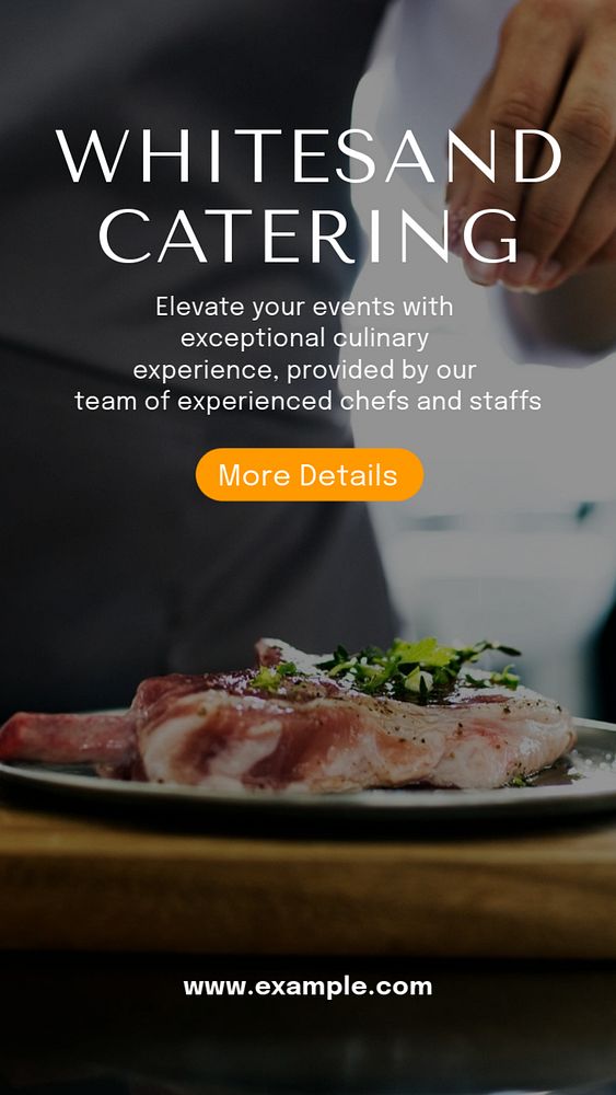 Catering service  Instagram story template, editable text