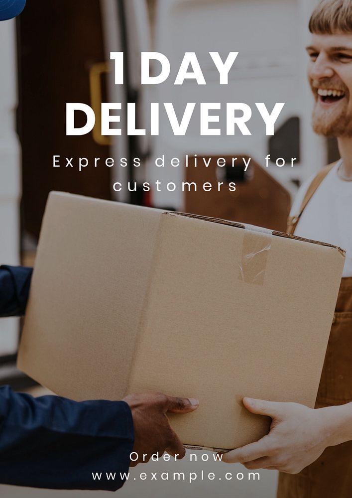 1 day delivery  poster template, editable text and design