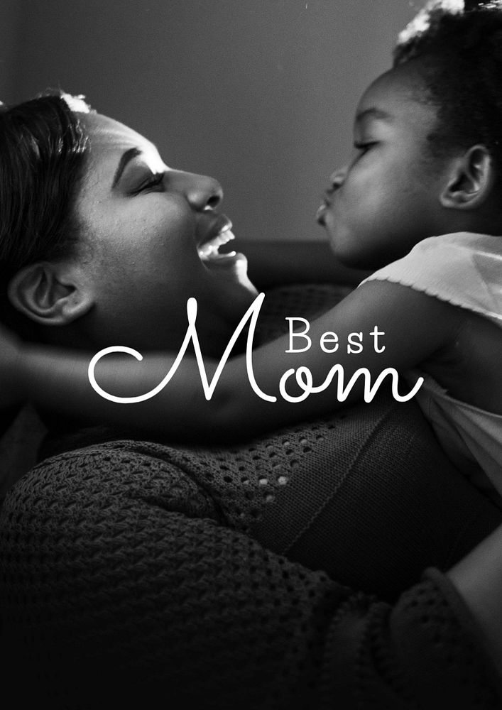 Best mom  poster template, editable text and design