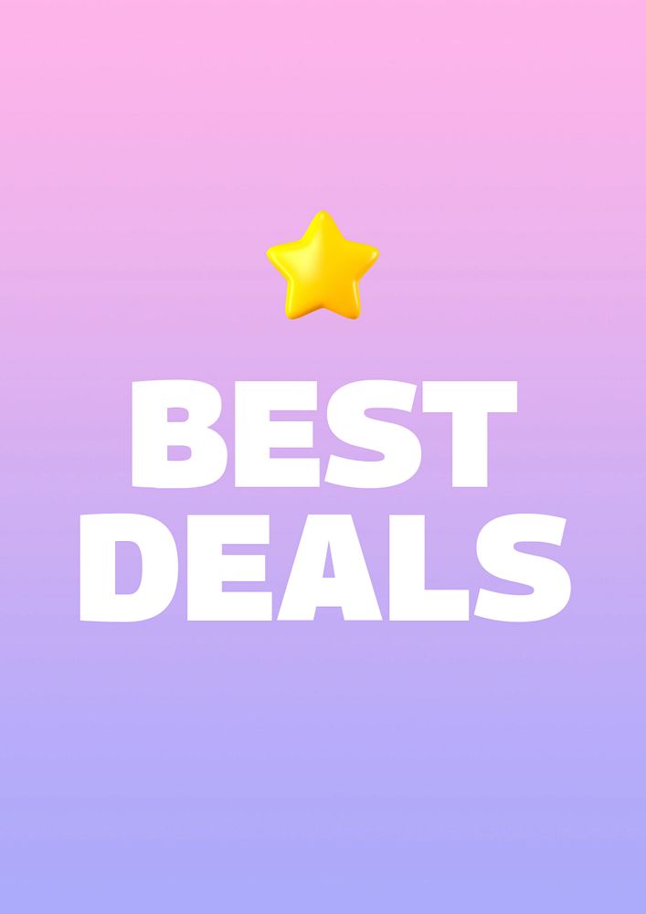 Best Deals poster template, editable text