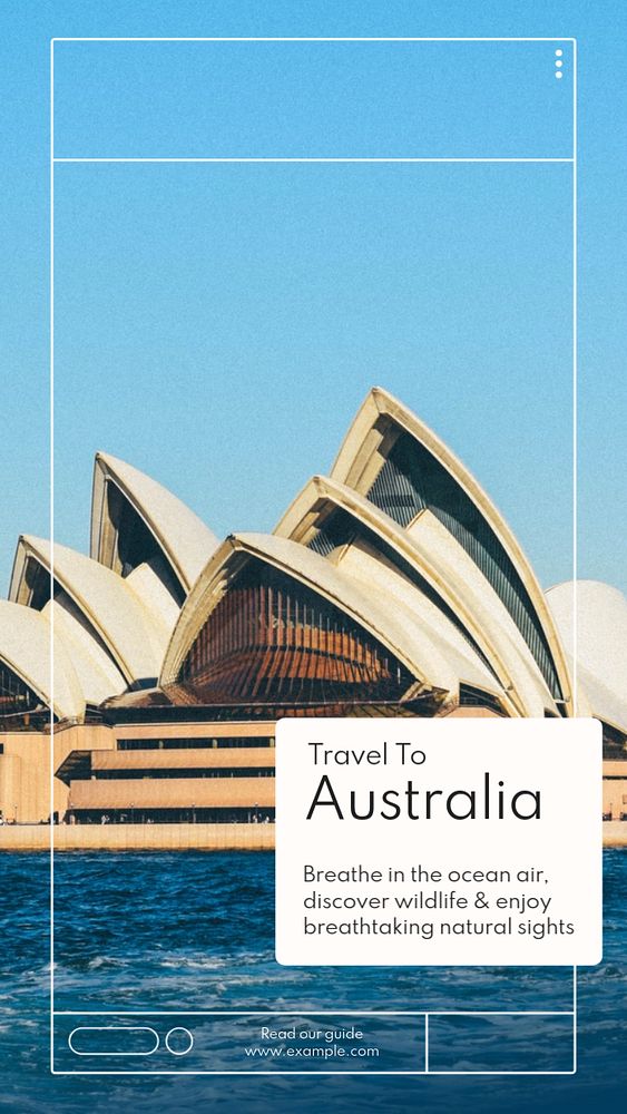 Australia travel  Instagram story template, editable text