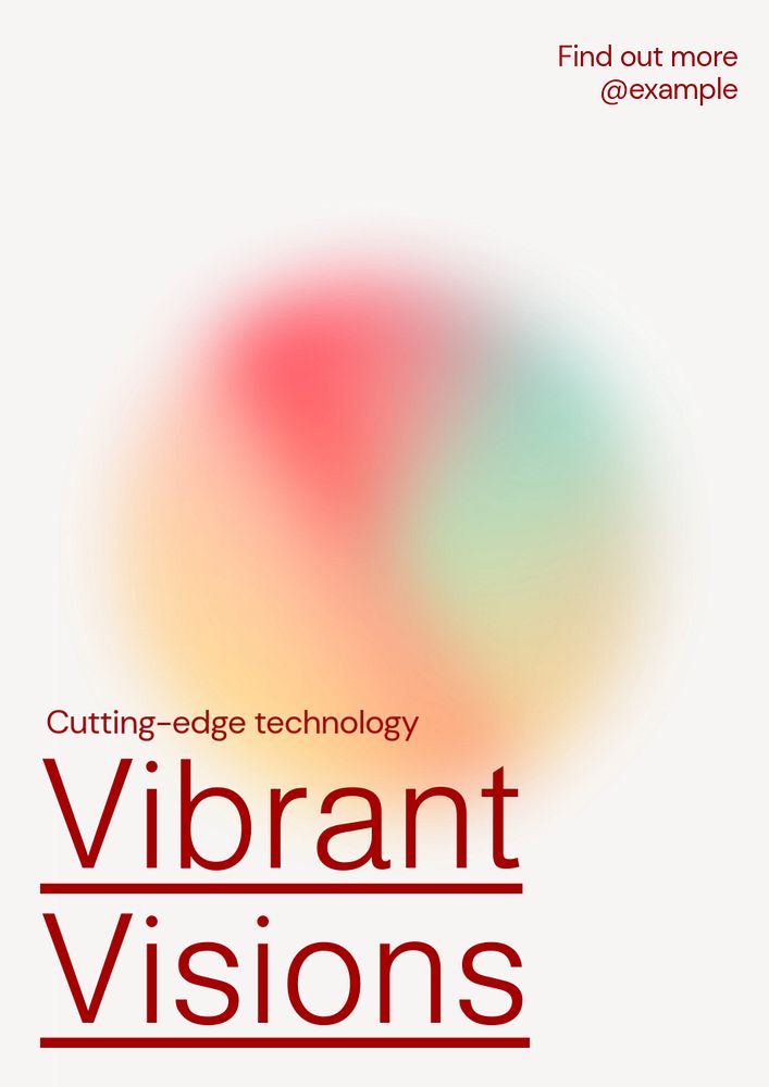 Vibrant visions poster template, editable text