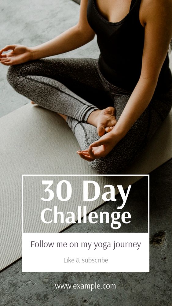 30 day challenge  Instagram story template, editable text