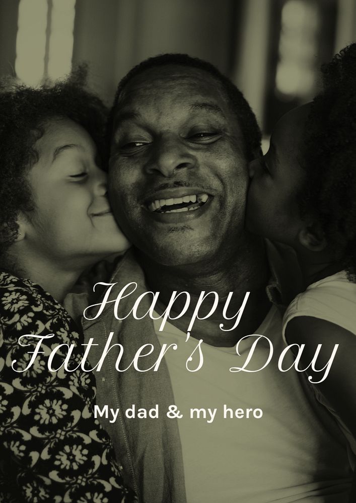 Happy father's day  poster template, editable text and design