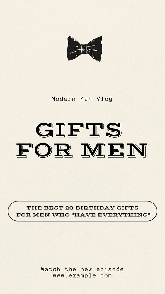 Gifts for men social story template, editable design