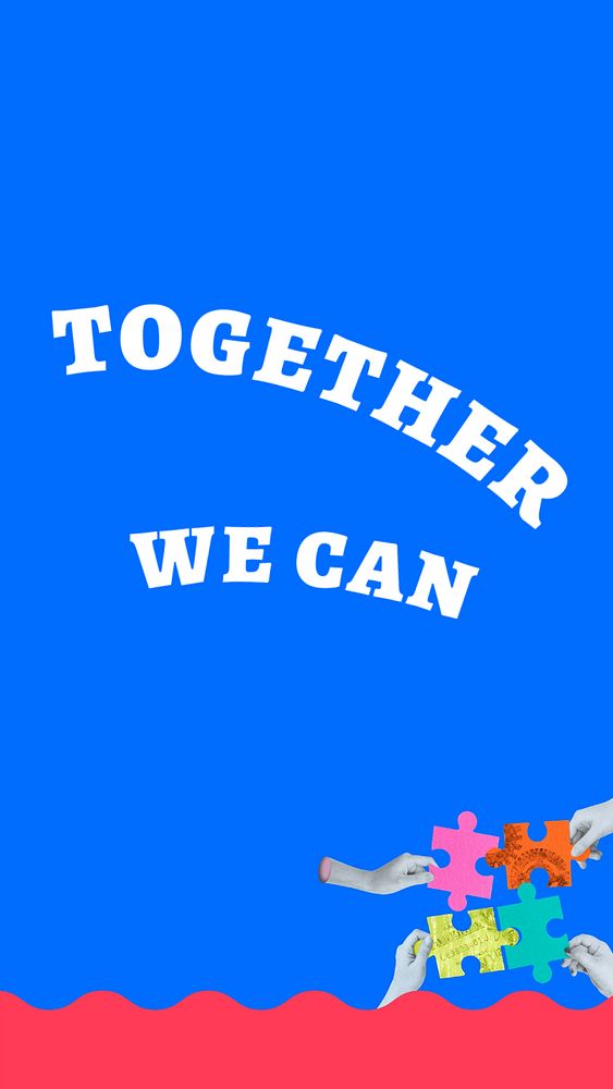 Together we can social story template, editable design