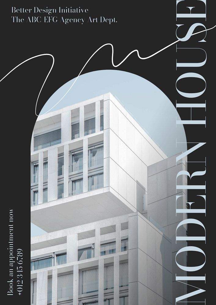 Modern house  poster template, editable text and design