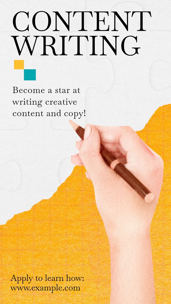 Content writing  Instagram story template, editable text