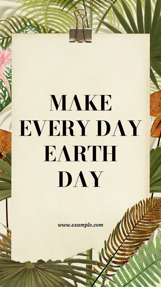 Environment awareness Instagram story template, editable text