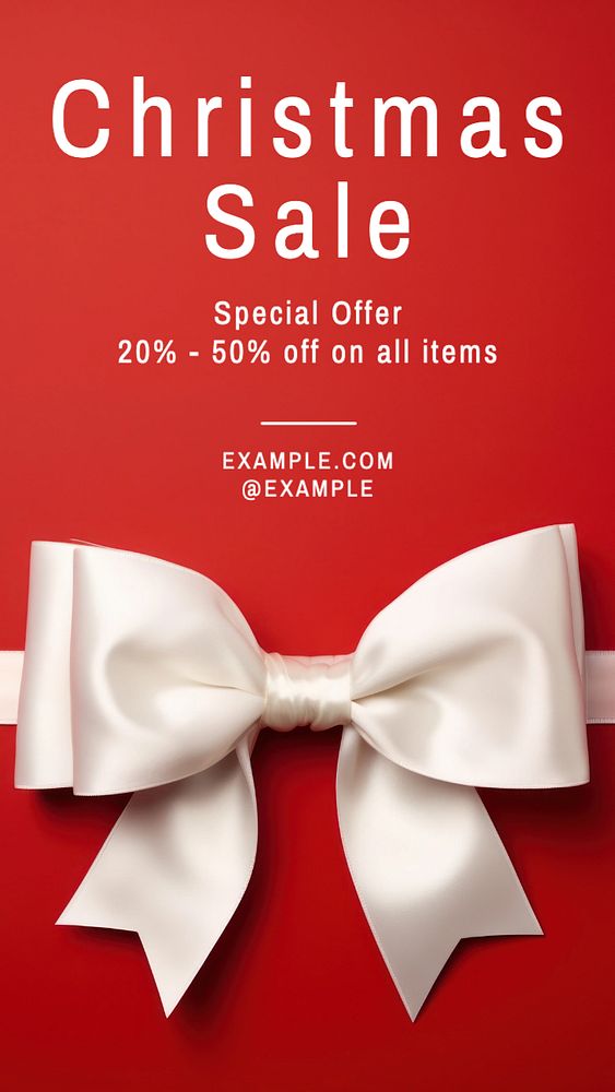 Christmas sale Instagram story template, editable text