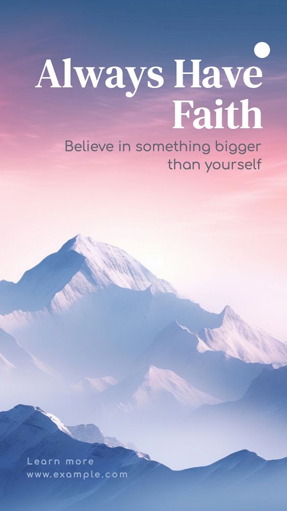 Faith Instagram story template, editable text