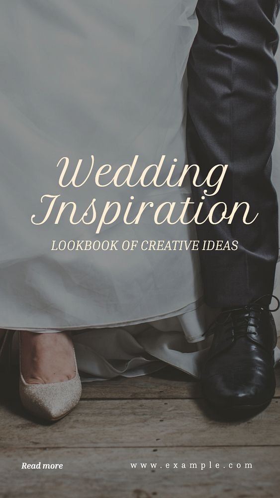 Wedding inspiration Instagram story template, editable text