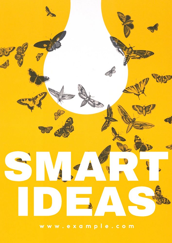 Smart ideas poster template, editable text and design