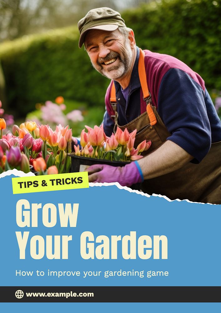 Grow your garden poster template and design