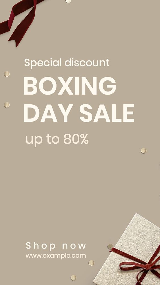 Boxing day sale Instagram story template, editable text