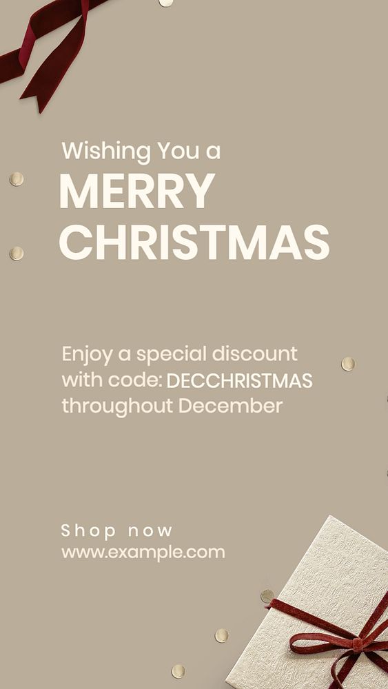 Christmas promo Instagram story template, editable text