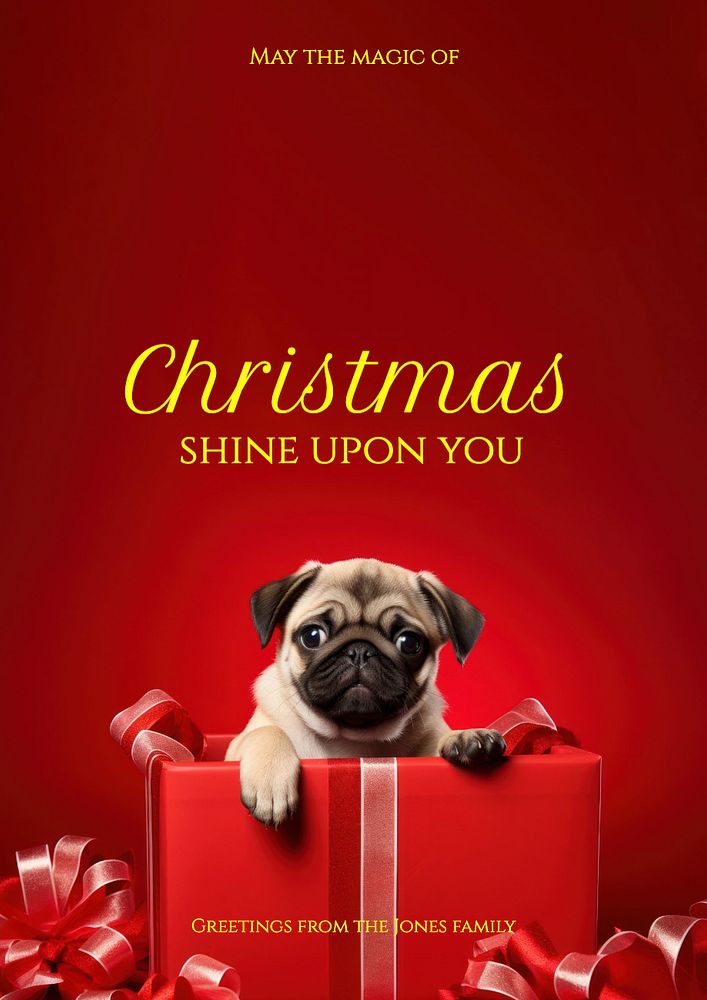 Christmas poster template and design