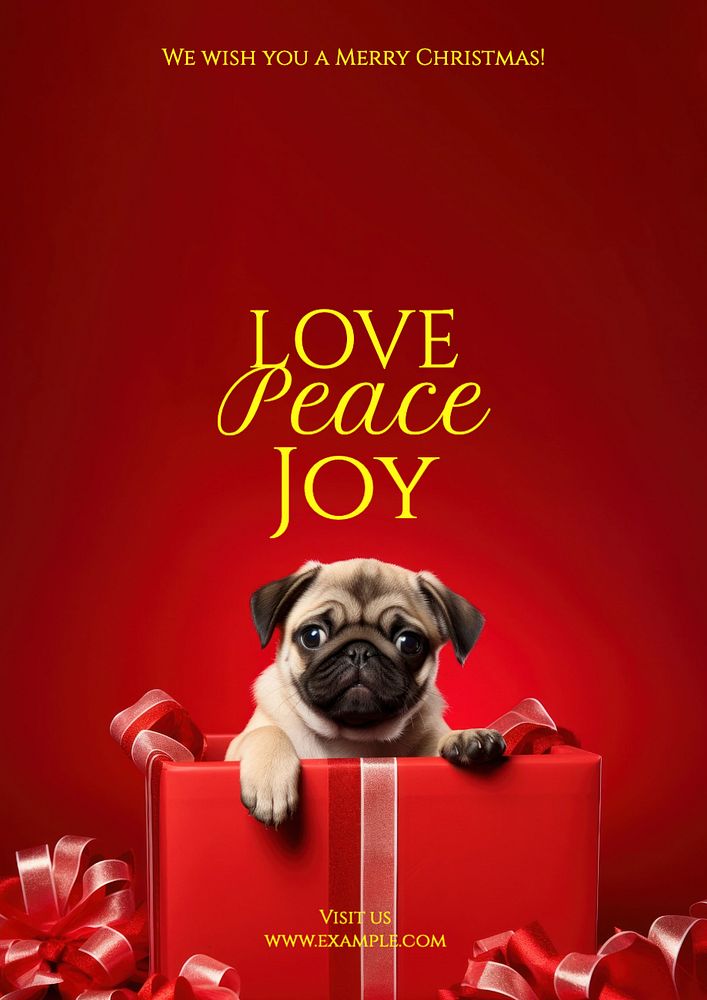 Love, peace & joy poster template and design