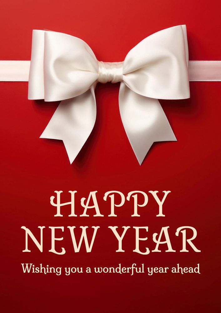 Happy new year poster template and design