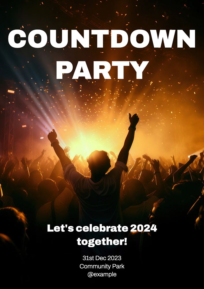 Countdown party poster template and design