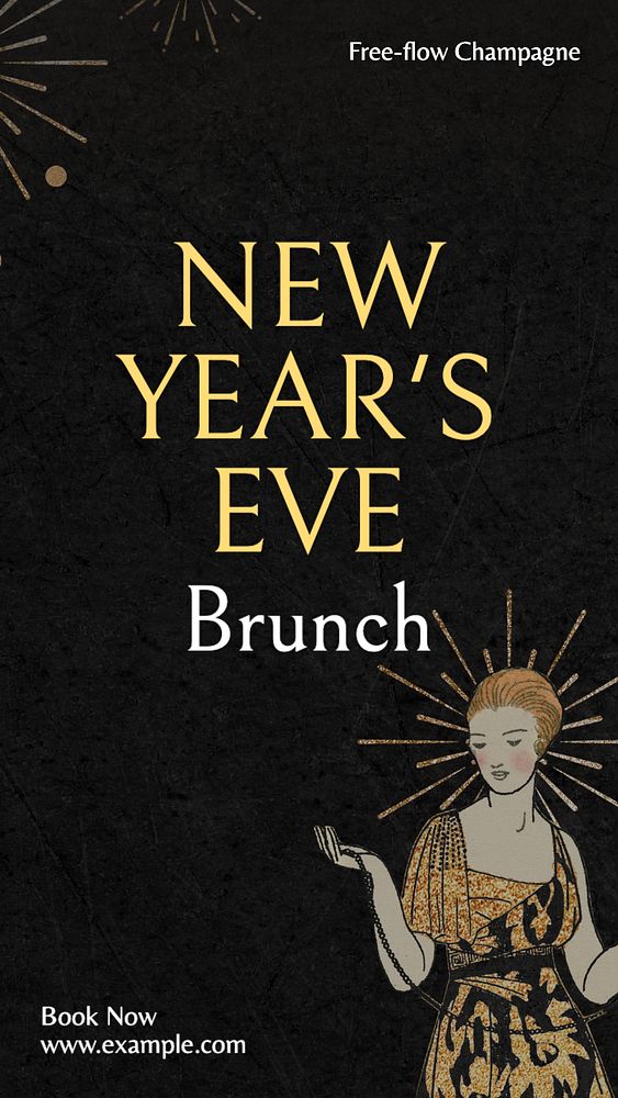 NYE brunch Instagram story template