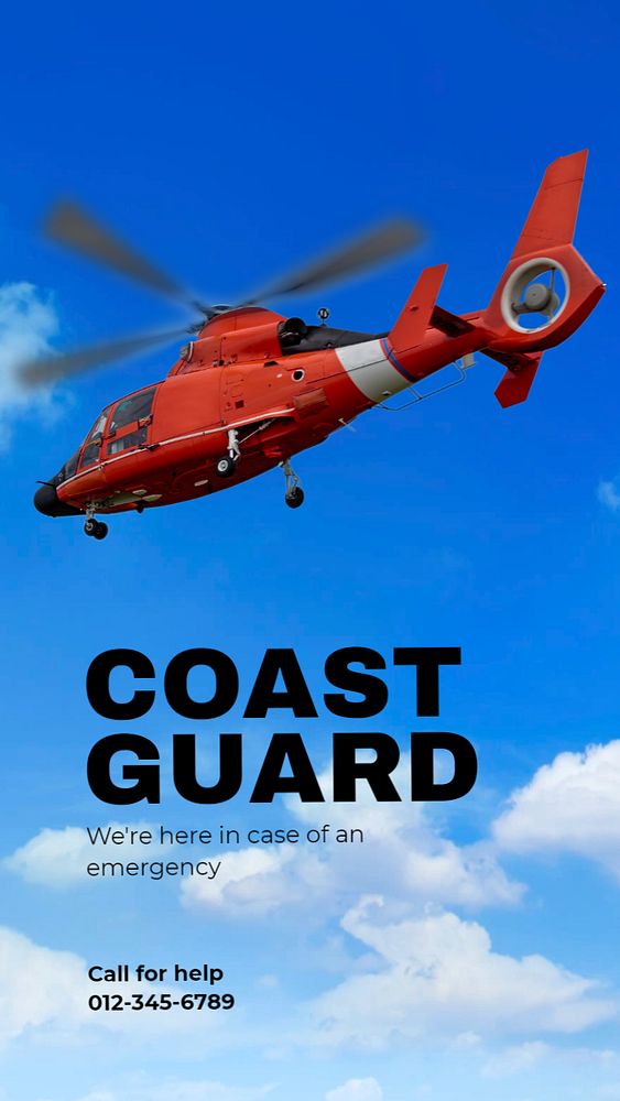 Coast guard Instagram story template