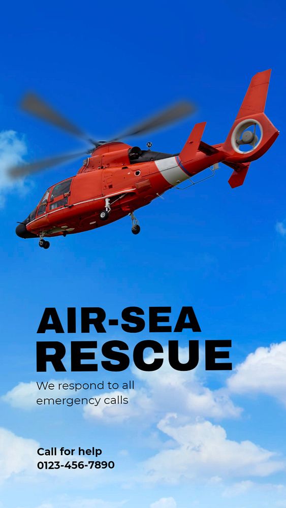 Air-sea rescue Instagram story template