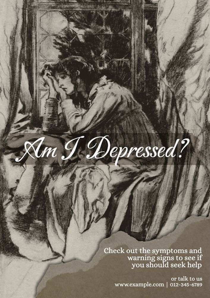 Depression poster template