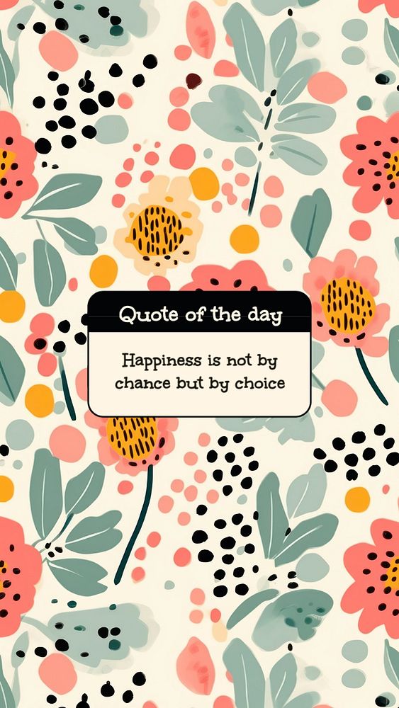 Happiness quote Instagram story template