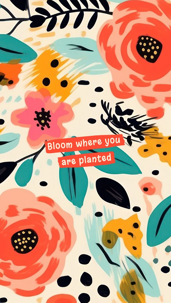 Bloom where you are planted Instagram story template