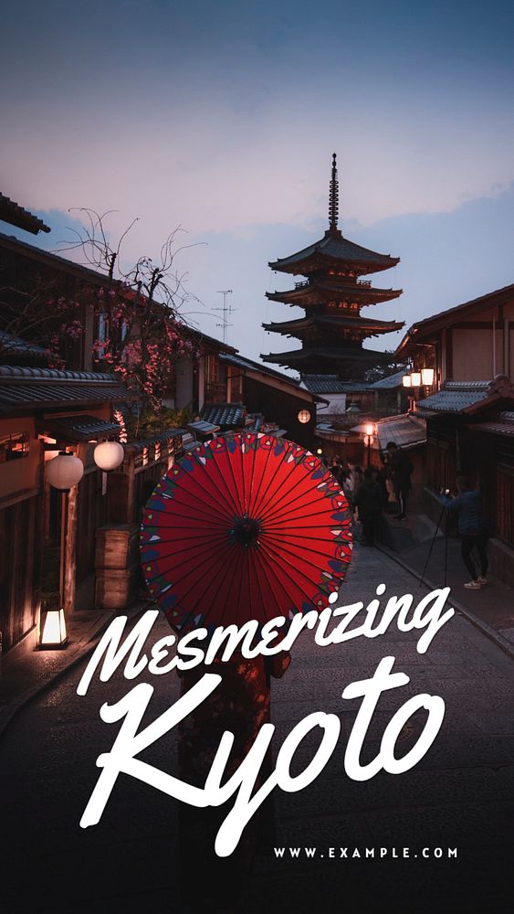 Kyoto travel Instagram story template